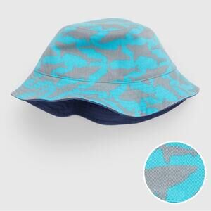 GAP BABY Toddler Organic Cotton Reversible Blue Whale Print Bucket Hat
